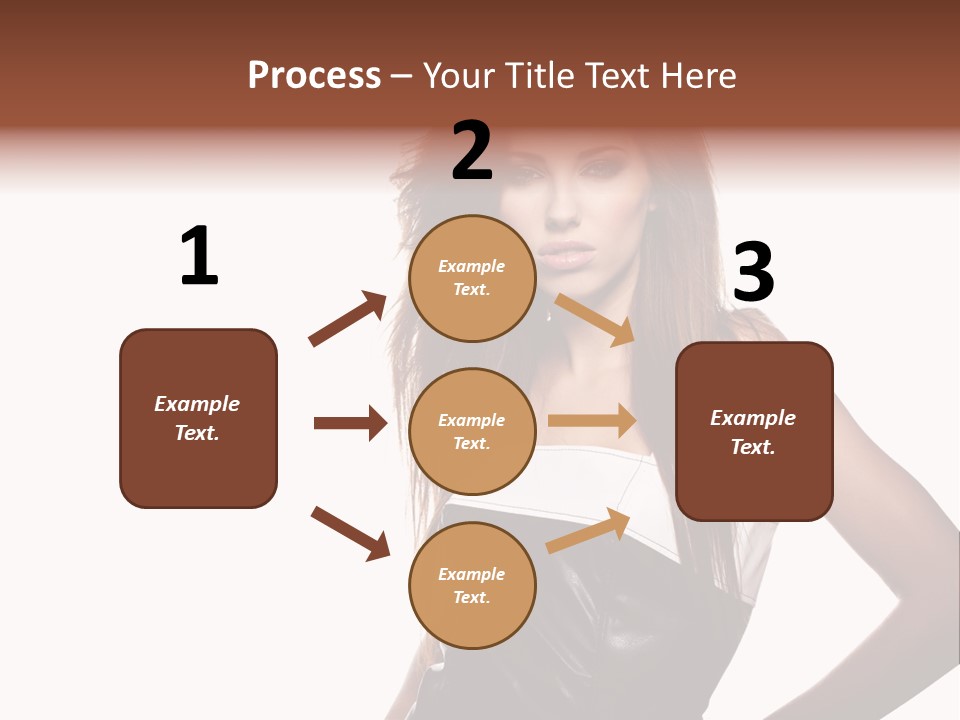 Brunette Lovely Young PowerPoint Template