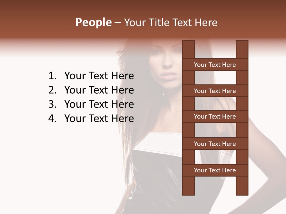 Brunette Lovely Young PowerPoint Template