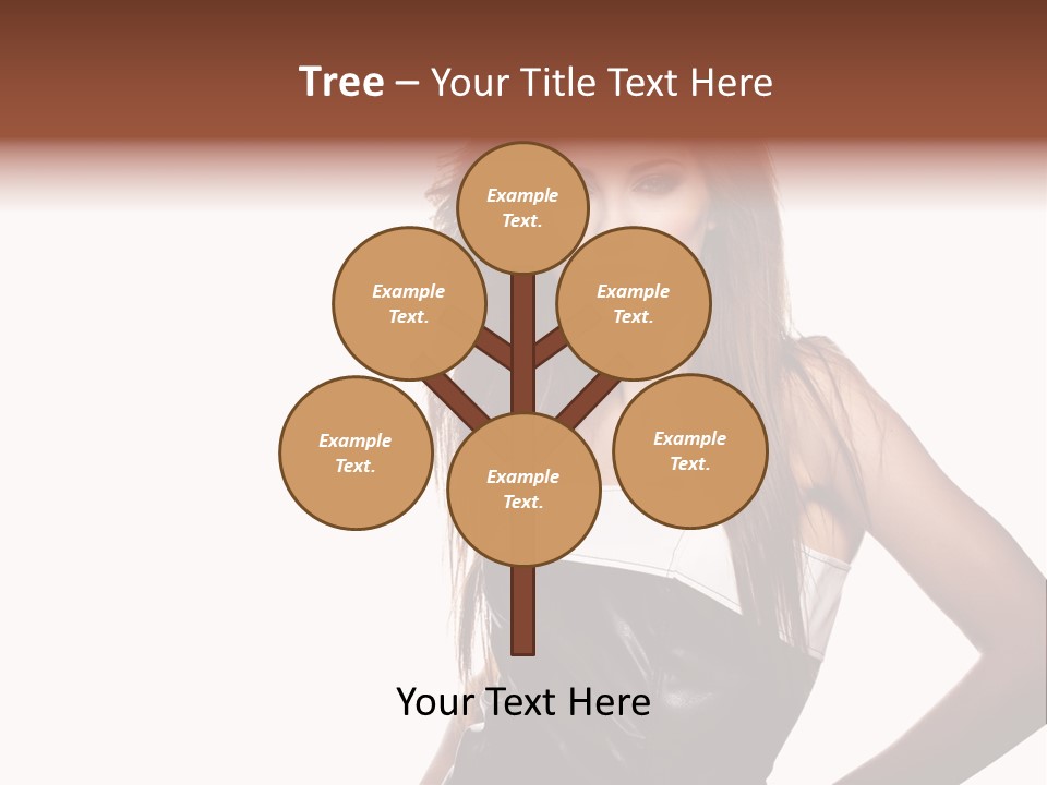 Brunette Lovely Young PowerPoint Template