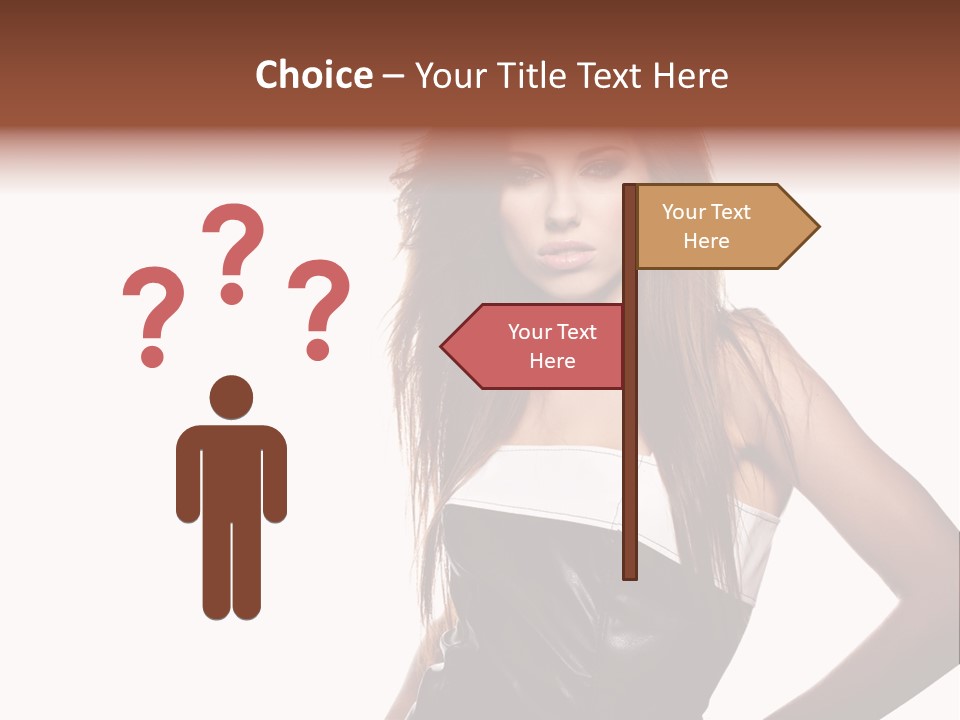 Brunette Lovely Young PowerPoint Template