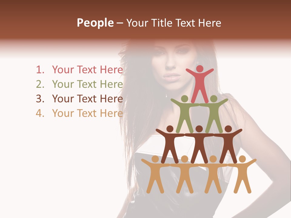 Brunette Lovely Young PowerPoint Template