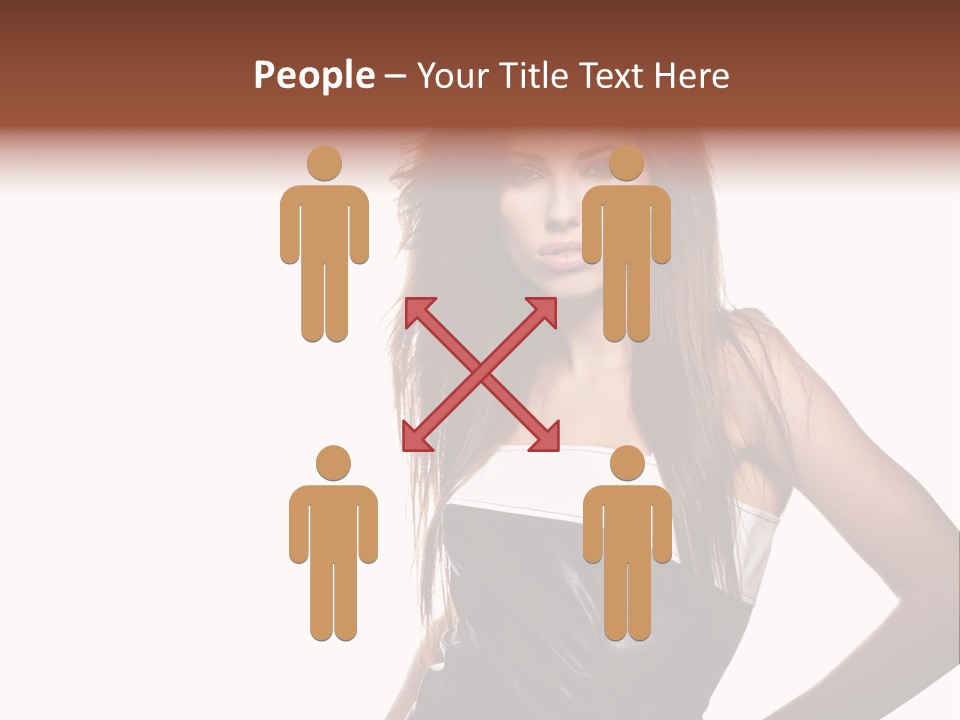 Brunette Lovely Young PowerPoint Template