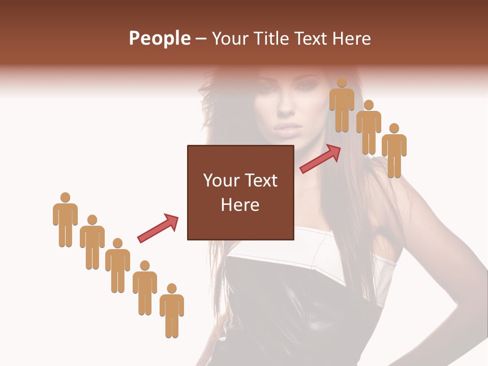 Brunette Lovely Young PowerPoint Template