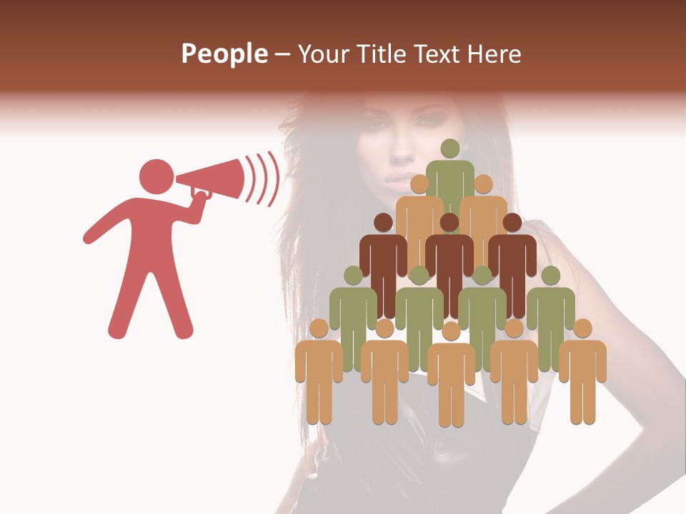 Brunette Lovely Young PowerPoint Template