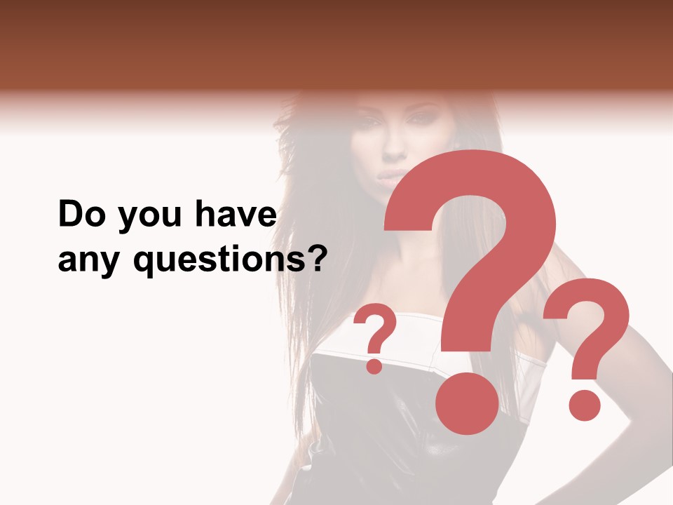 Brunette Lovely Young PowerPoint Template