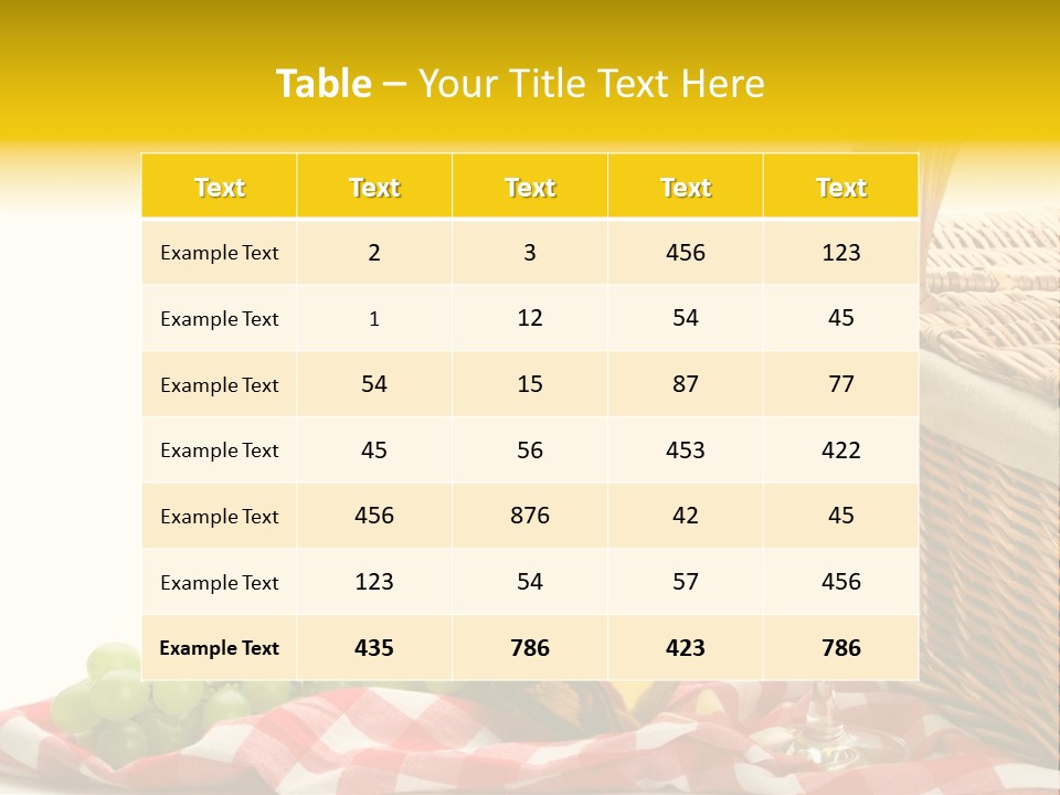 Isolated Still Picnic PowerPoint Template
