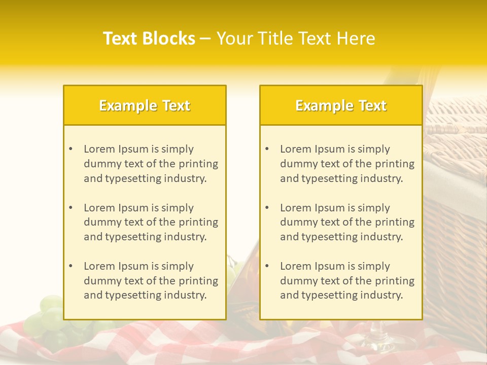 Isolated Still Picnic PowerPoint Template