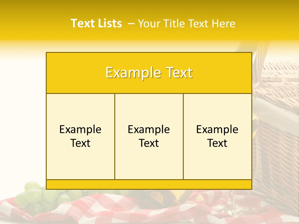 Isolated Still Picnic PowerPoint Template