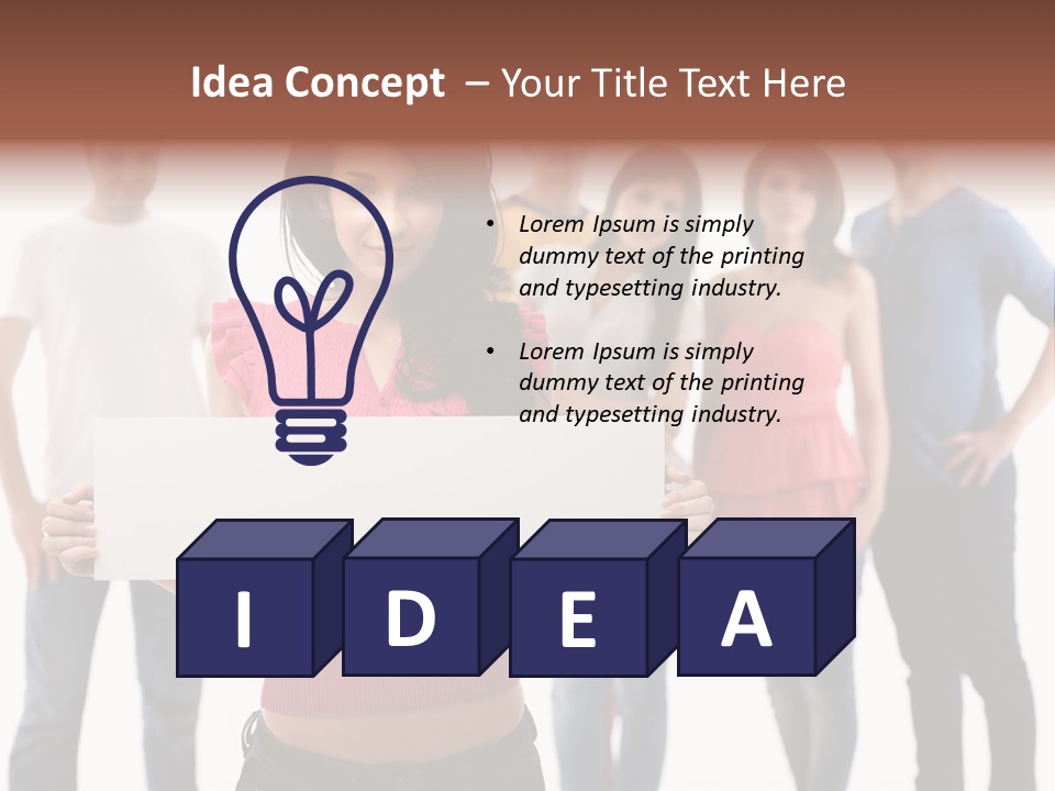 Man Many Young PowerPoint Template