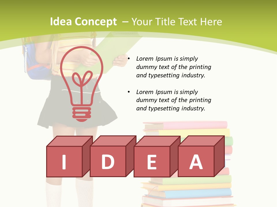 Beautiful Girl Happiness PowerPoint Template