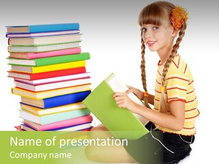 Orange People One Person PowerPoint Template