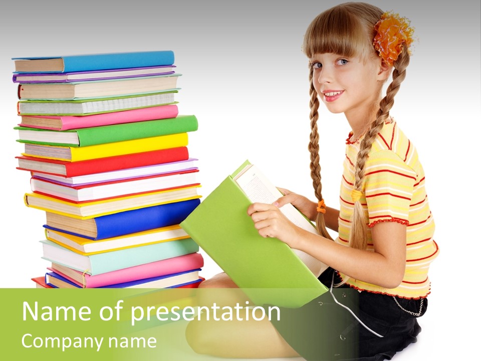 Orange People One Person PowerPoint Template