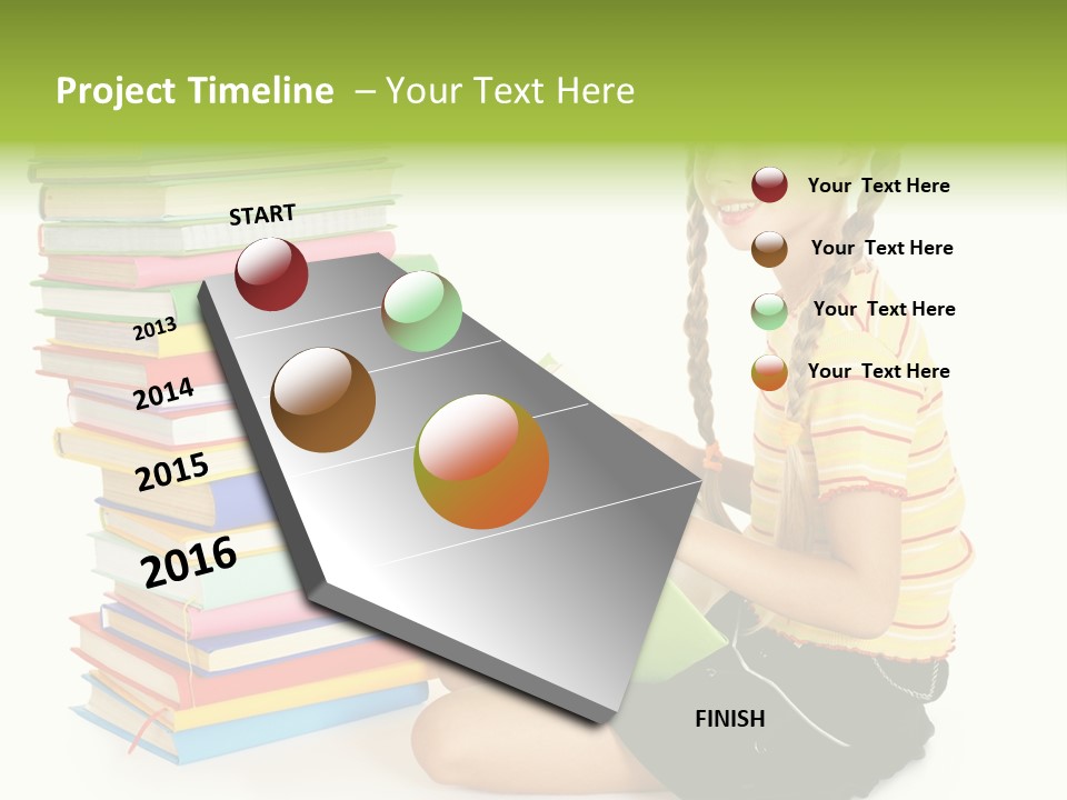 Orange People One Person PowerPoint Template