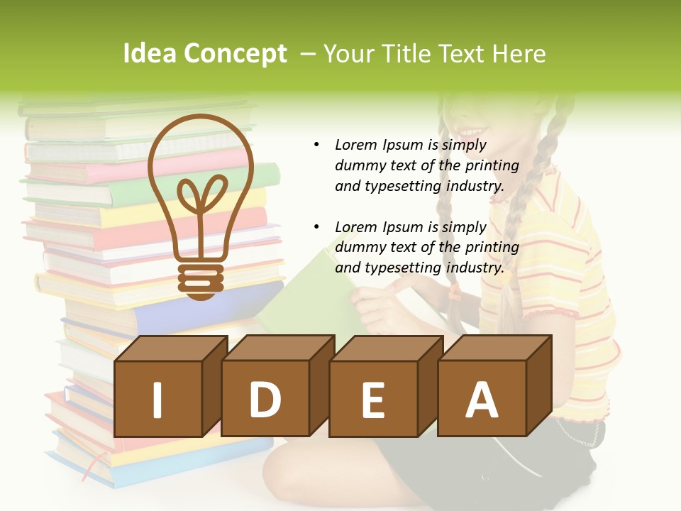 Orange People One Person PowerPoint Template