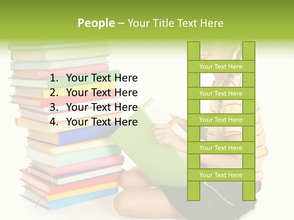 Orange People One Person PowerPoint Template