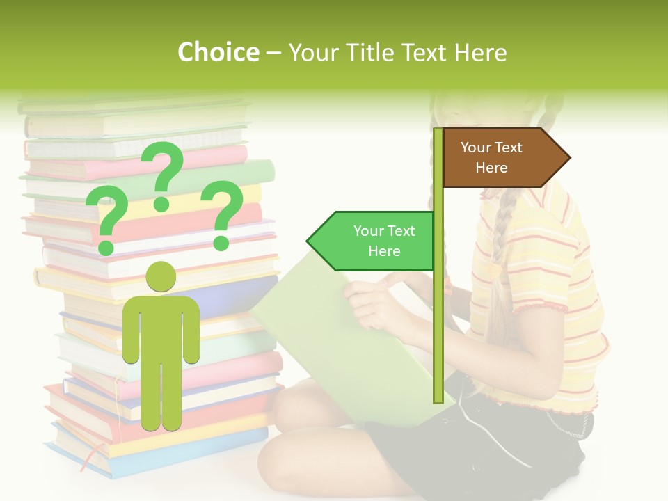 Orange People One Person PowerPoint Template