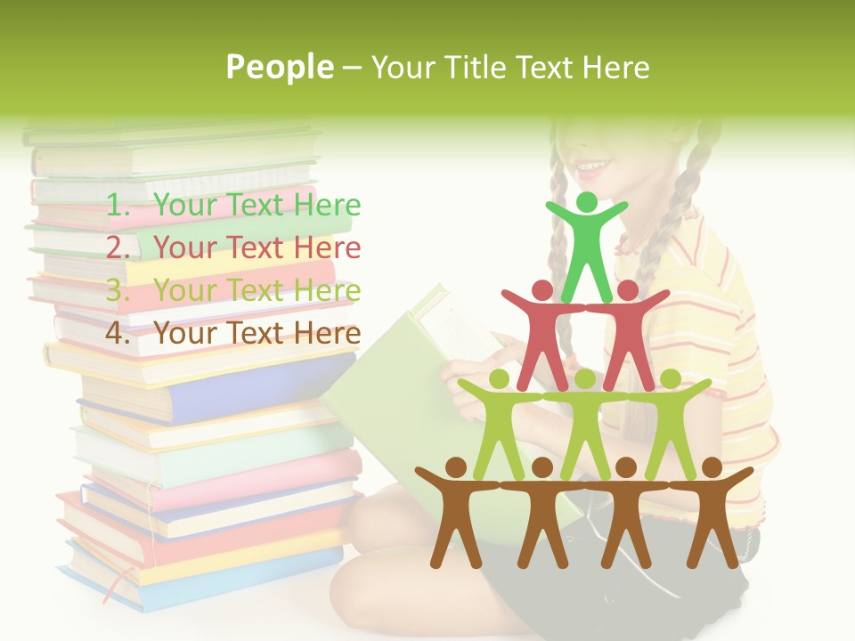 Orange People One Person PowerPoint Template