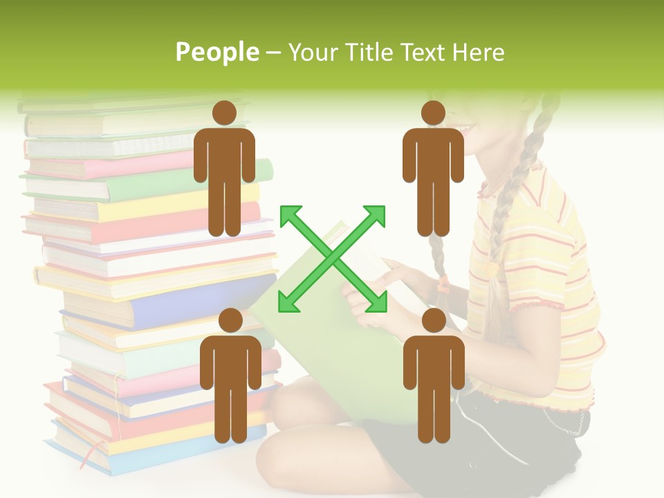 Orange People One Person PowerPoint Template