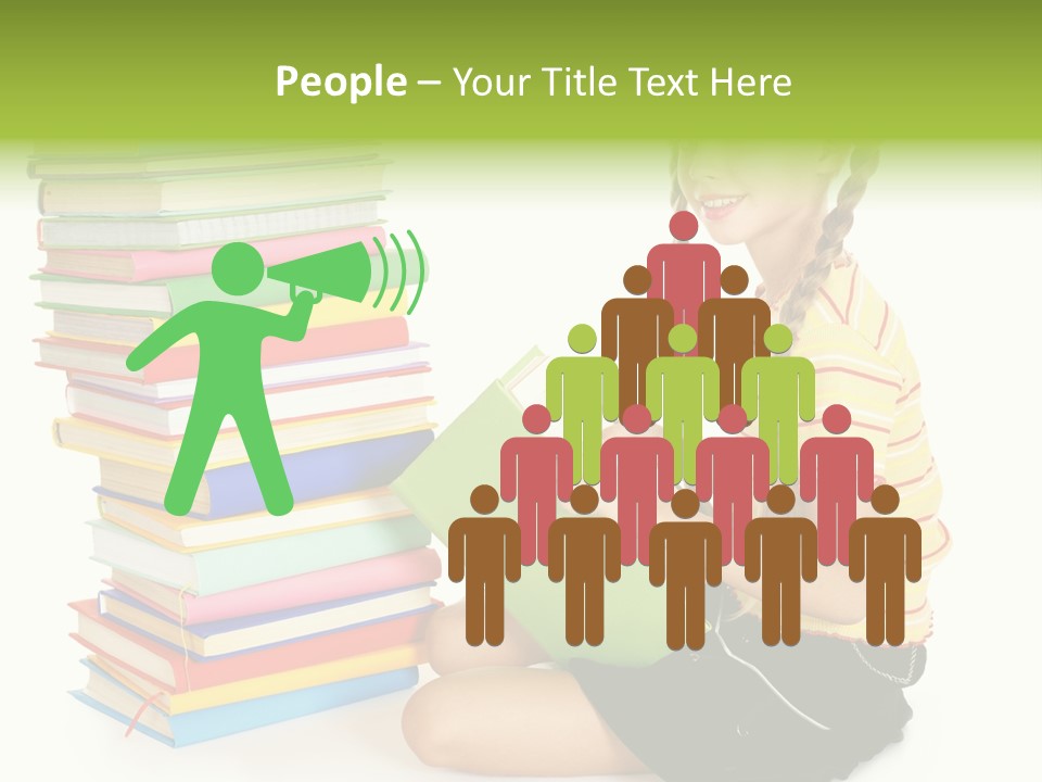 Orange People One Person PowerPoint Template