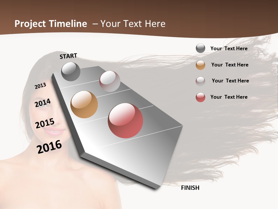 Horizontal Bottle Checkerd PowerPoint Template