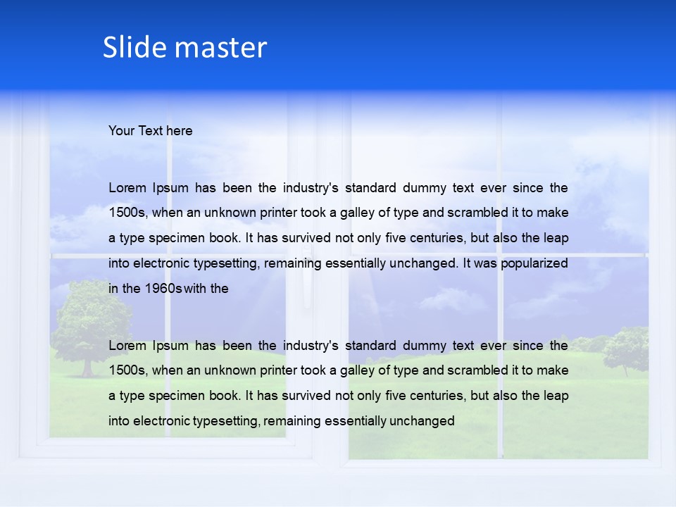Interiors Grass Open PowerPoint Template