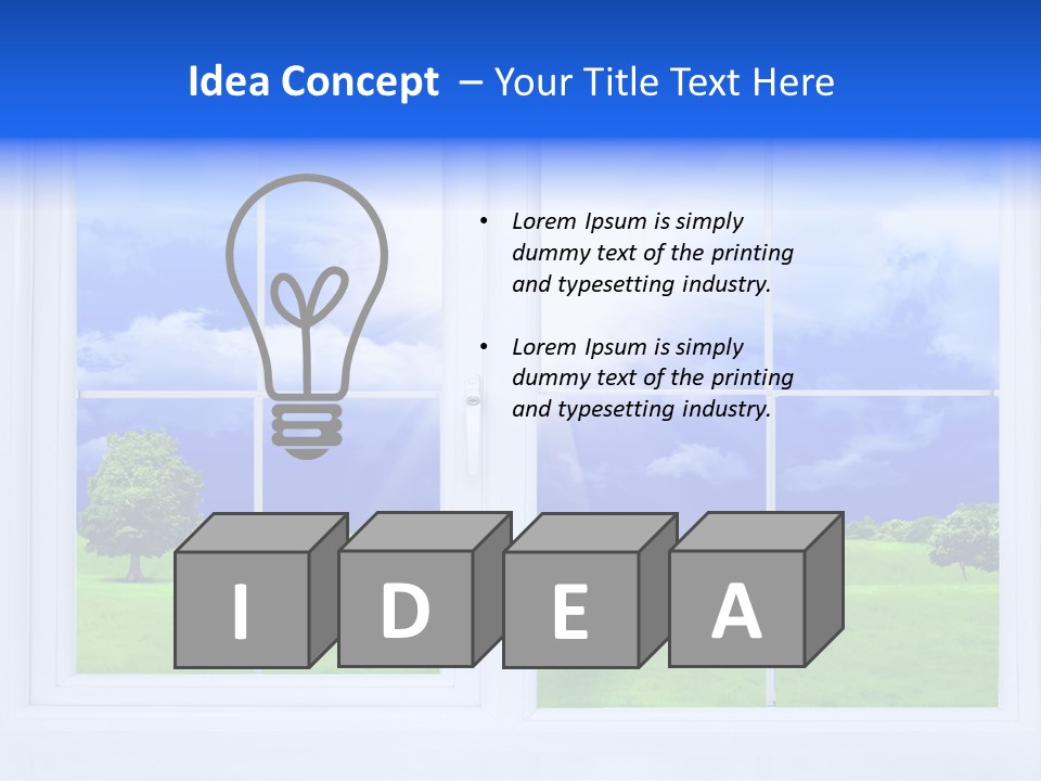 Interiors Grass Open PowerPoint Template