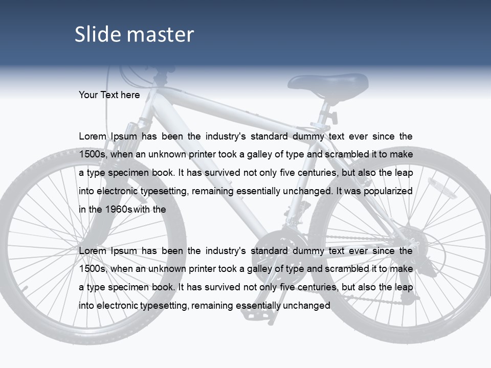 Bicycle Lever Frame PowerPoint Template