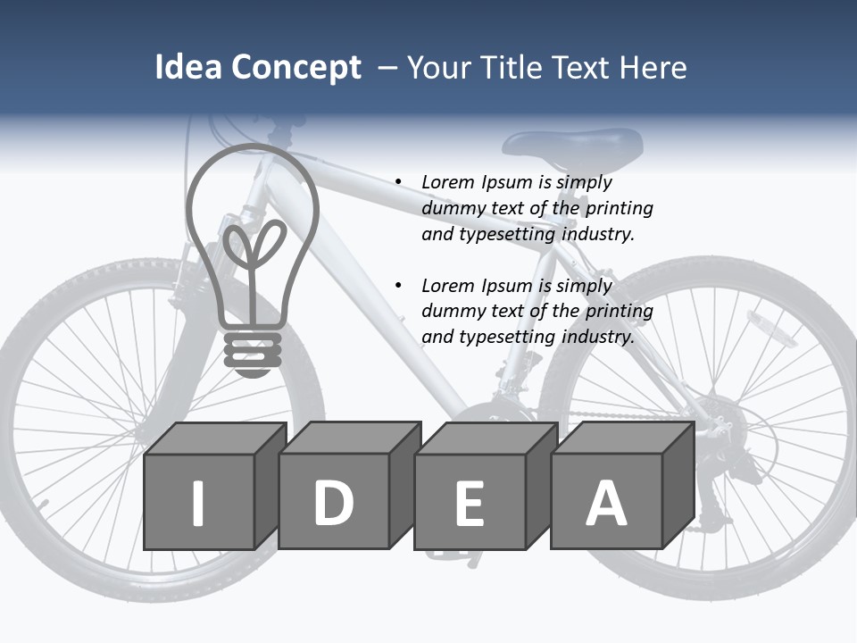 Bicycle Lever Frame PowerPoint Template