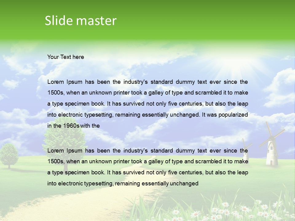 Field Sustainable Simplicity PowerPoint Template
