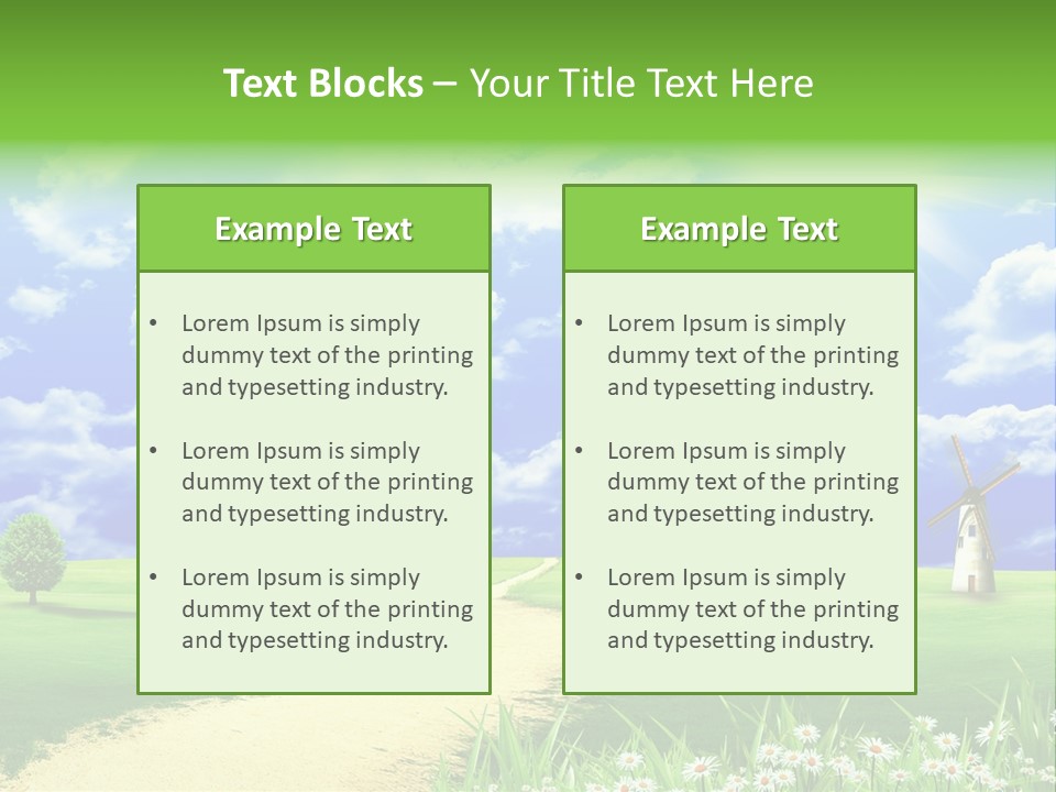 Field Sustainable Simplicity PowerPoint Template