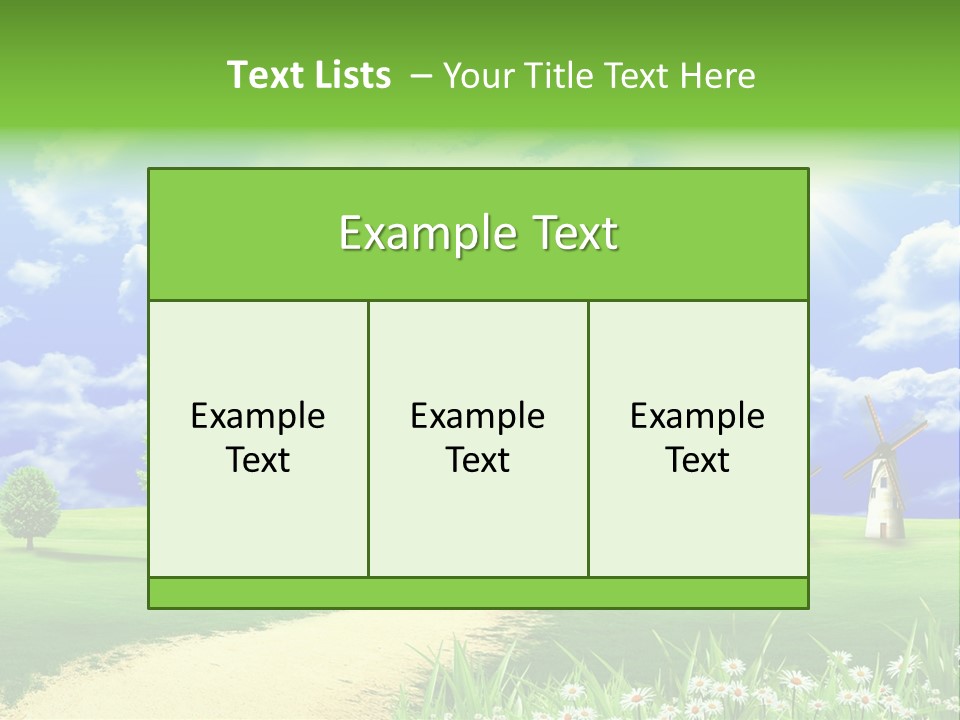 Field Sustainable Simplicity PowerPoint Template