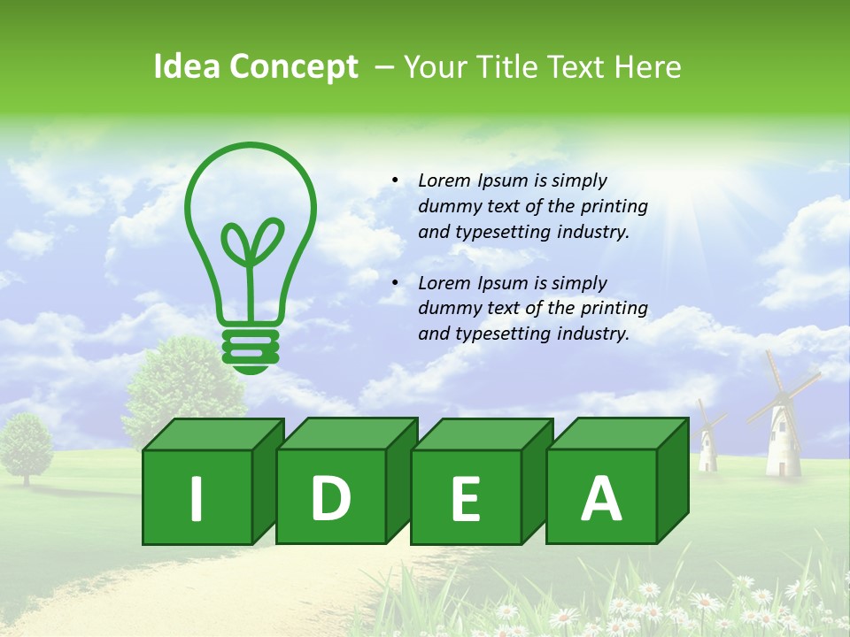 Field Sustainable Simplicity PowerPoint Template
