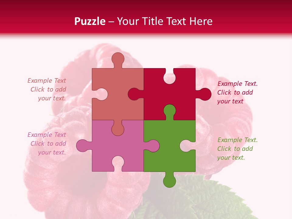Raw Healthy Raspberry PowerPoint Template