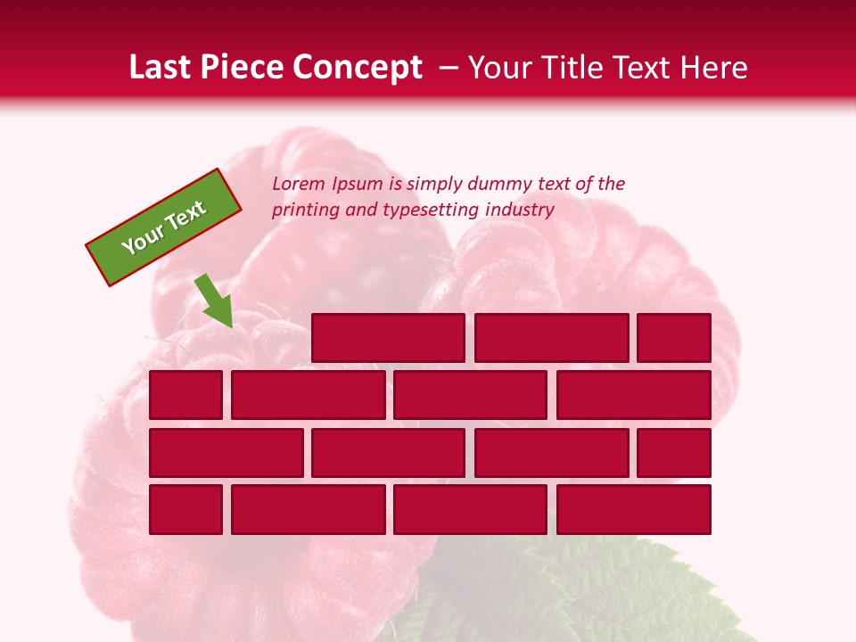 Raw Healthy Raspberry PowerPoint Template