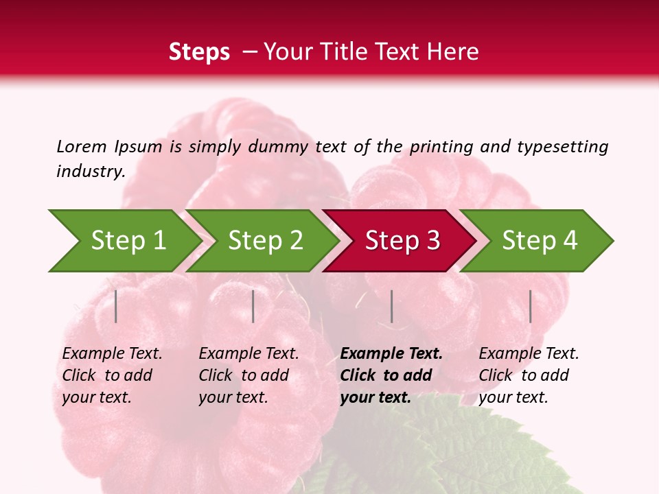 Raw Healthy Raspberry PowerPoint Template