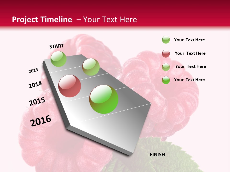 Raw Healthy Raspberry PowerPoint Template