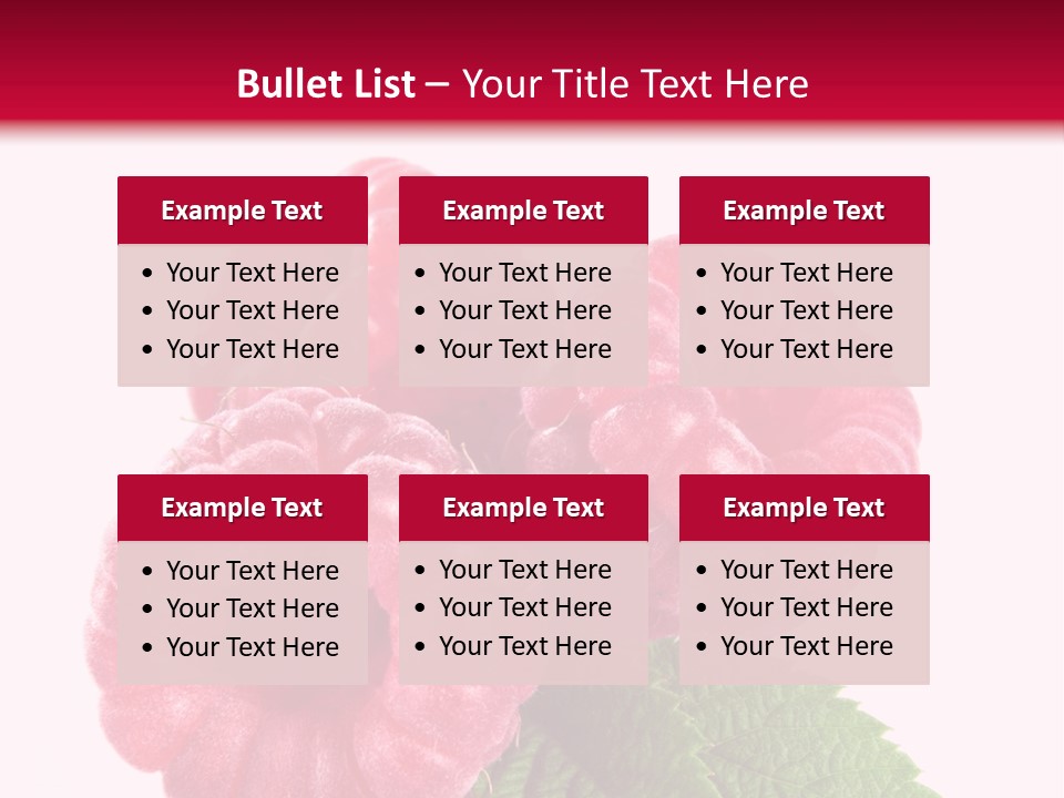 Raw Healthy Raspberry PowerPoint Template