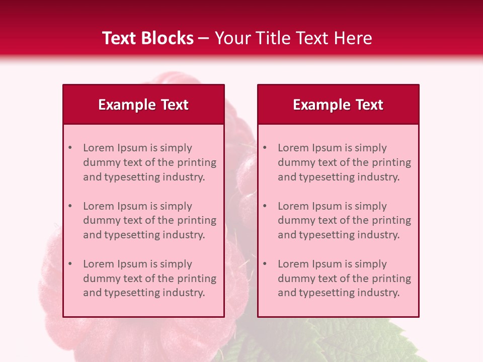 Raw Healthy Raspberry PowerPoint Template