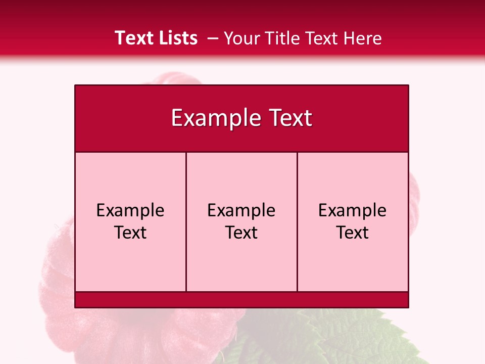 Raw Healthy Raspberry PowerPoint Template