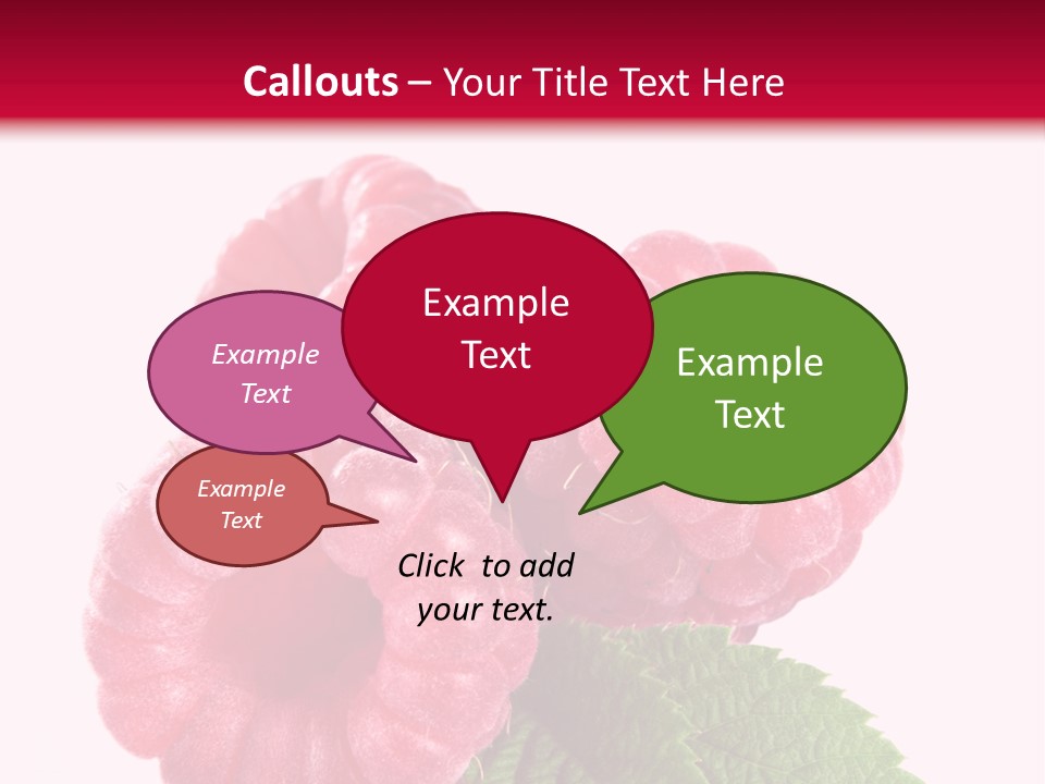 Raw Healthy Raspberry PowerPoint Template