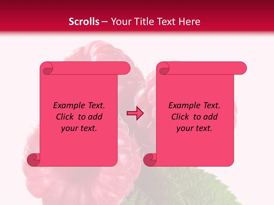 Raw Healthy Raspberry PowerPoint Template