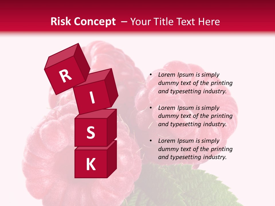 Raw Healthy Raspberry PowerPoint Template