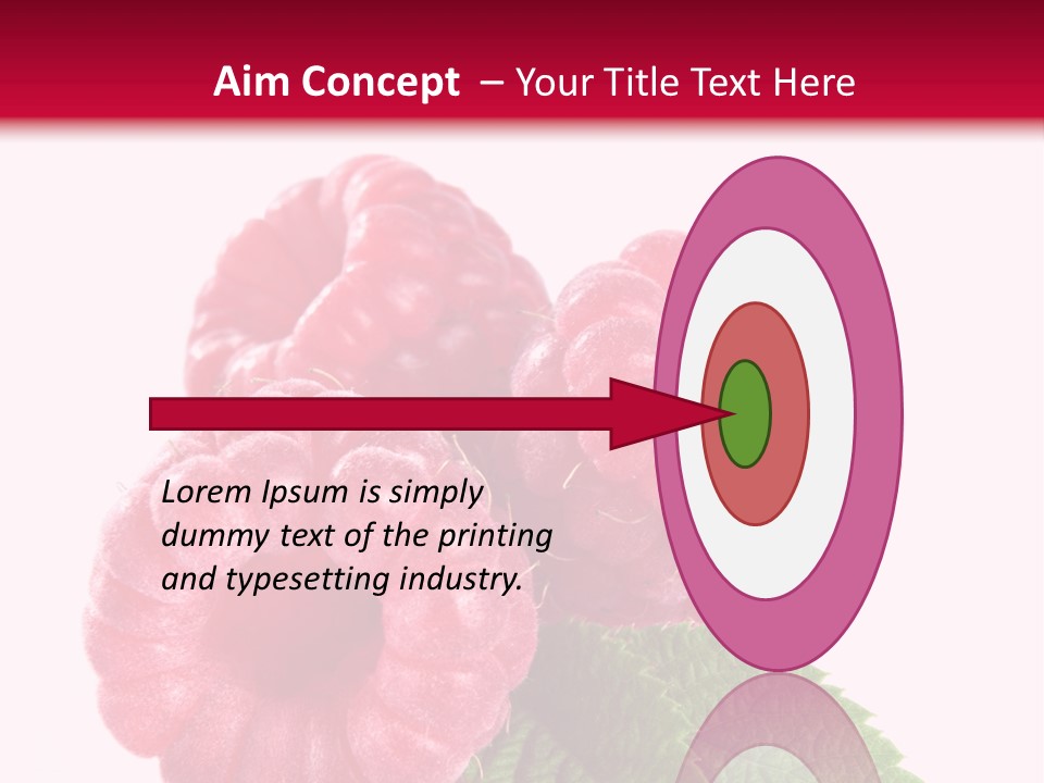 Raw Healthy Raspberry PowerPoint Template