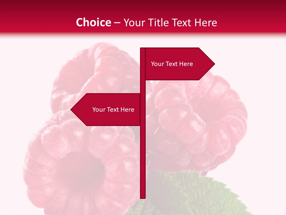 Raw Healthy Raspberry PowerPoint Template