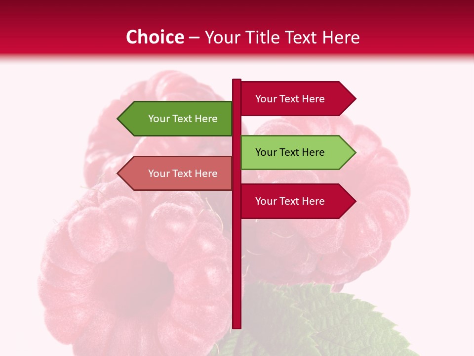 Raw Healthy Raspberry PowerPoint Template