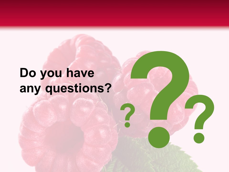 Raw Healthy Raspberry PowerPoint Template