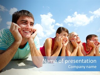 Sand Human Girl PowerPoint Template