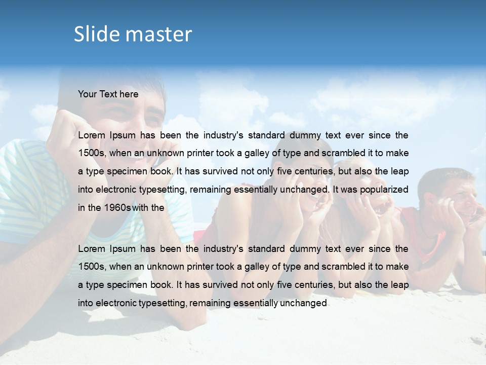 Sand Human Girl PowerPoint Template