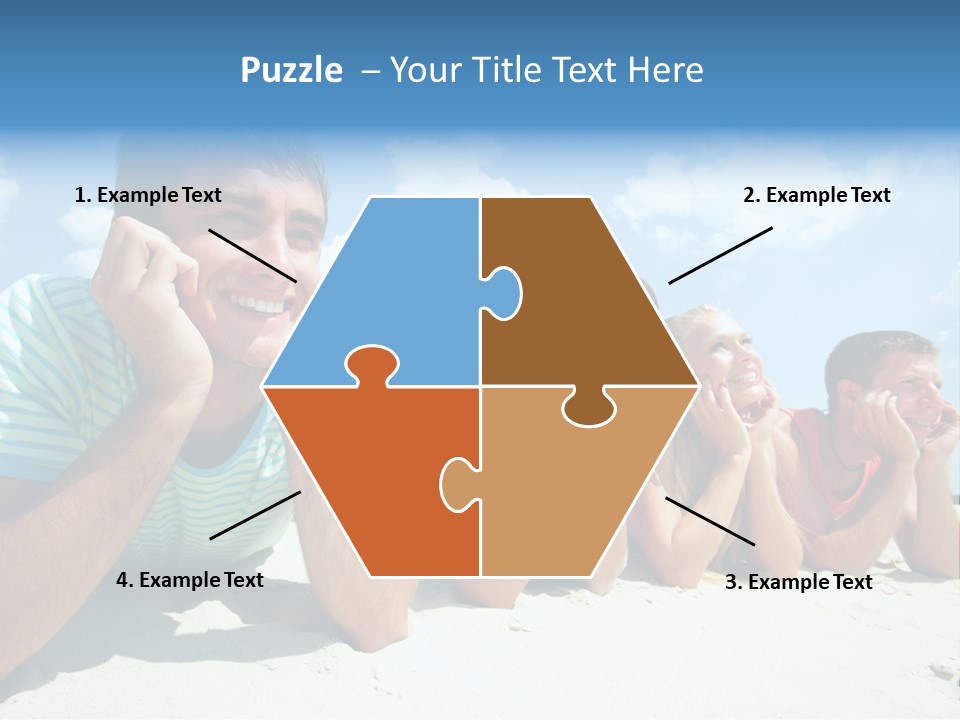 Sand Human Girl PowerPoint Template