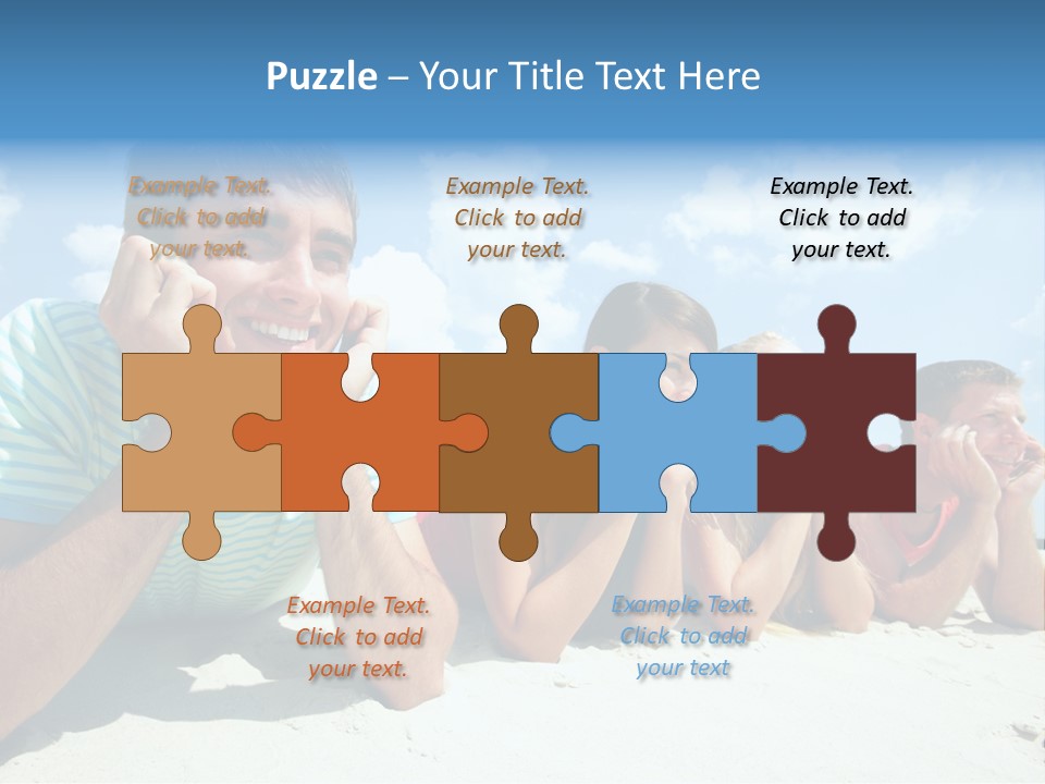 Sand Human Girl PowerPoint Template